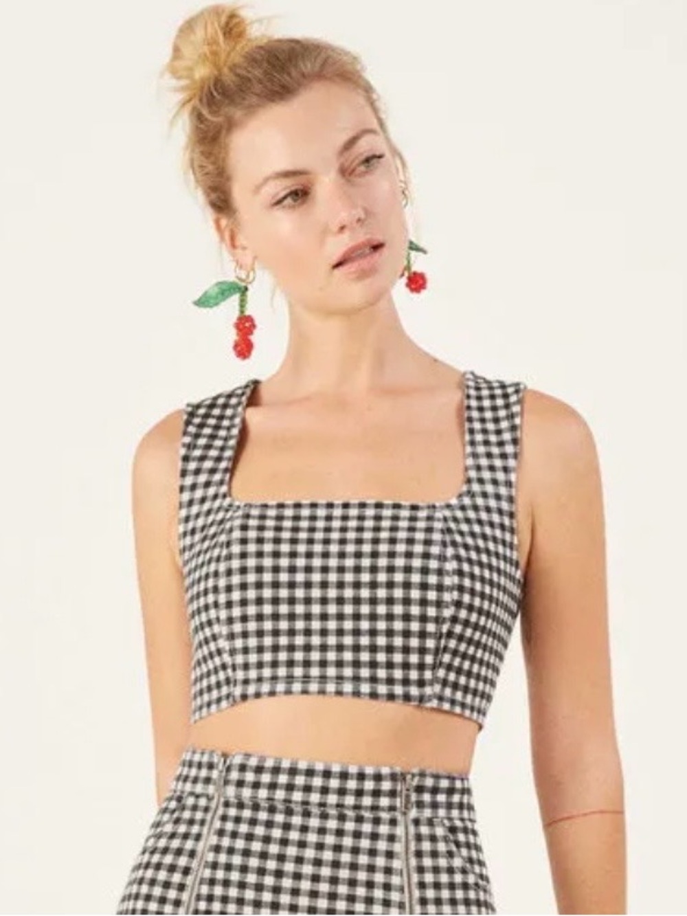 Reformation Jeannie Top Mia Gingham size 2